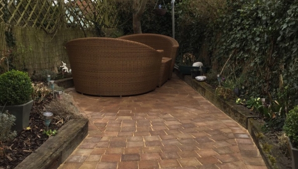 New courtyard patio area